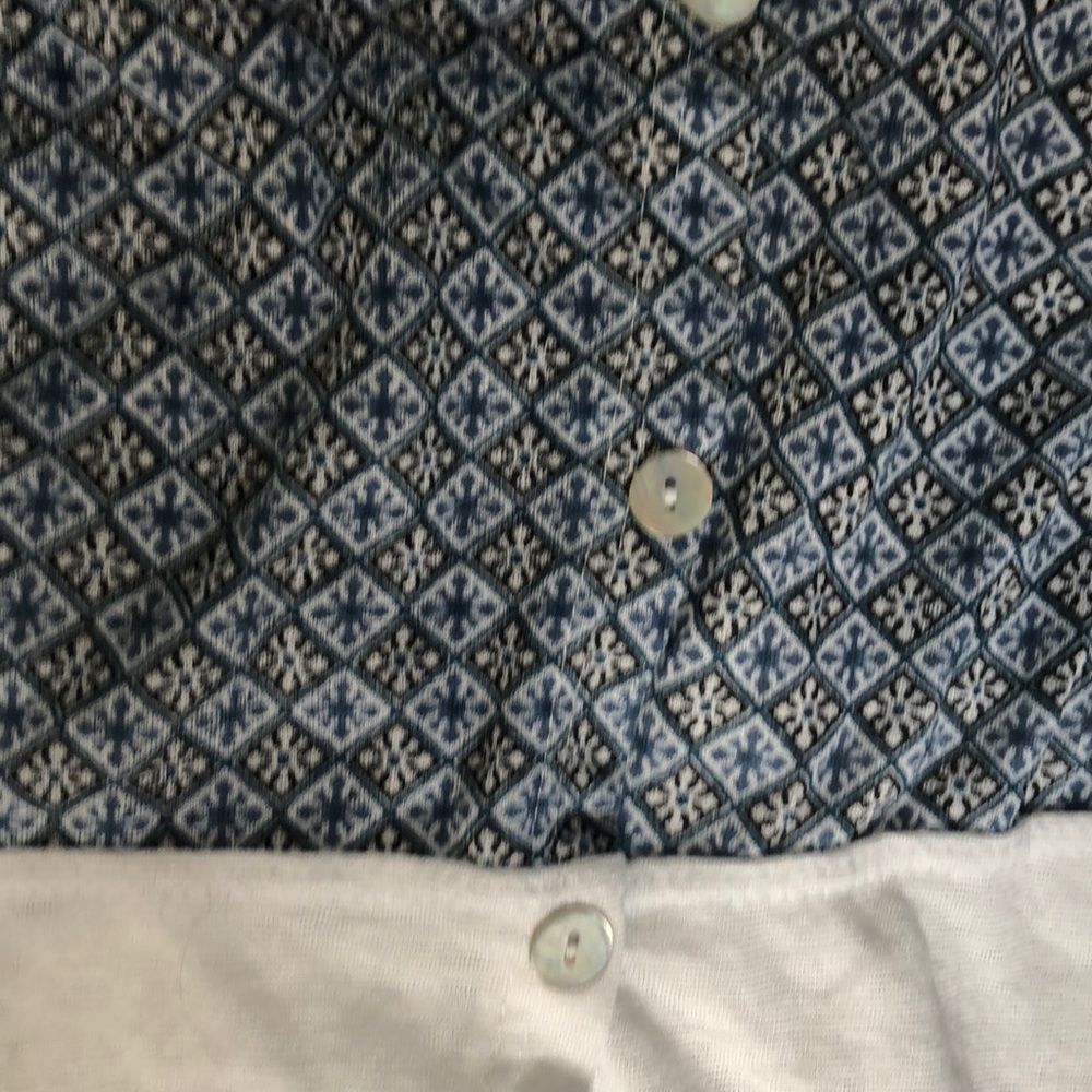 Sheer white and blue tank top - Picture 4 of 6